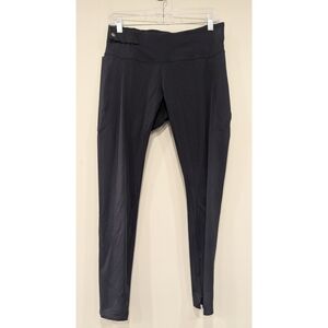 Aday Crop And Roll Black Leggings Size Medium